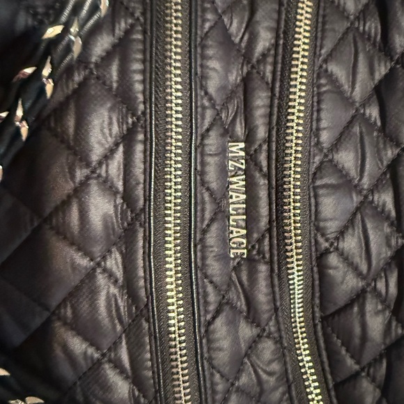 MZ Wallace Quilted Black Bag with Silver Accents - Picture 2 of 5